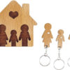 Schlüsselbrett mit Schlüsselanhänger Familie und ein Sohn mit Gravur – Bild 2