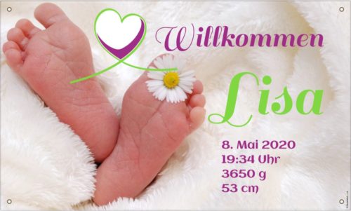 Babybanner Füsse