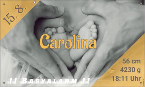 Babybanner Hände