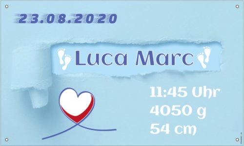 Babybanner Papier Boy